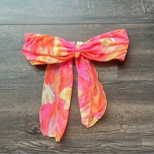 Venus orange and pink tie-dye bikini bandeau top